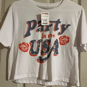 White 'Party in the USA' Graphic Tee